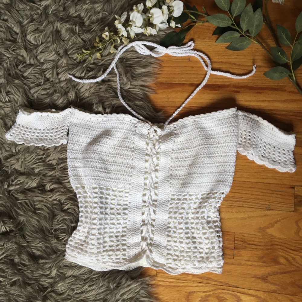 Crochet off the shoulder top